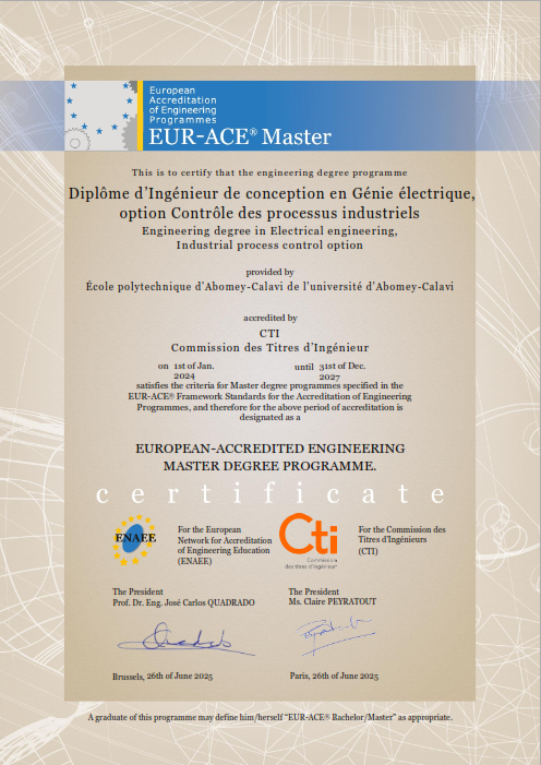 Accréditation CAMES